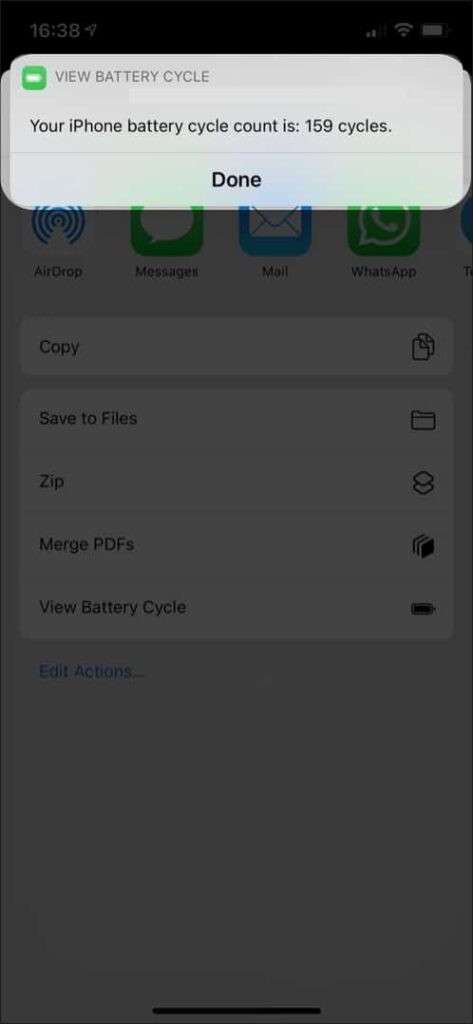 Iphone Battery Cycle count