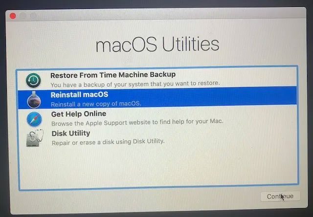 Reinstall macOS